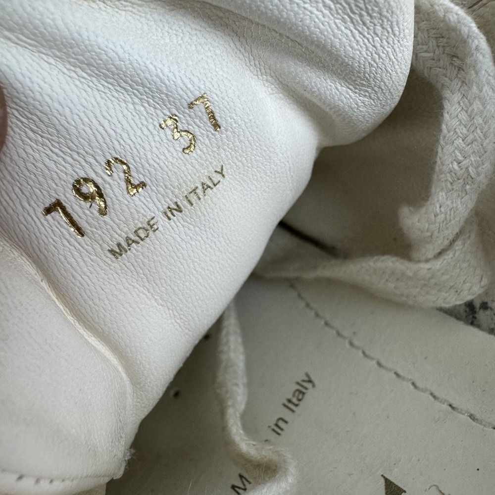 Womens‎ Prada Downtown Ivory Leather Comfort Casual Sneakers Shoes Size 37 GUC - Picture 11 of 11